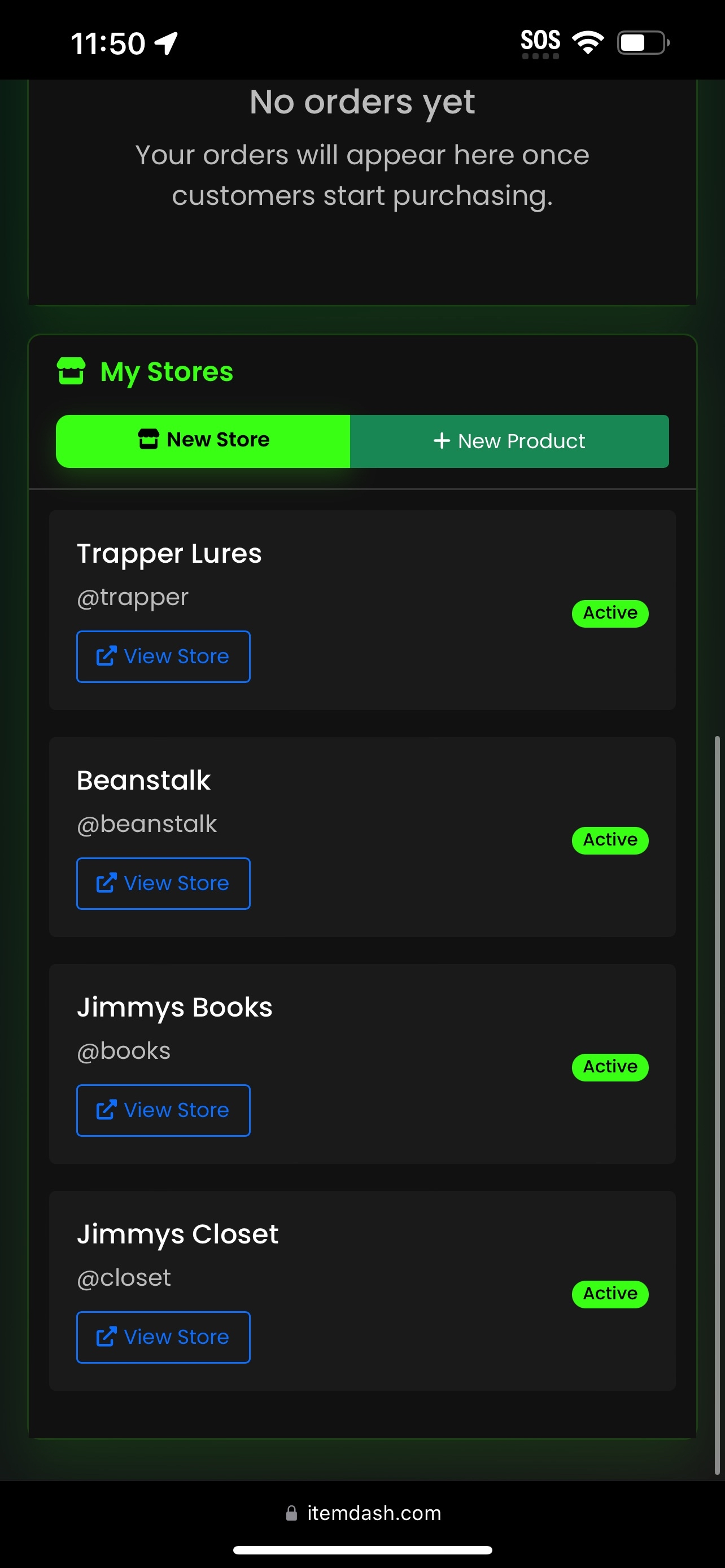 ItemDash Screenshot 1 - Dashboard Overview