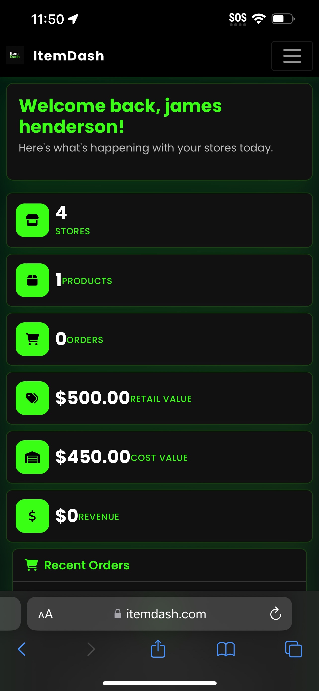 ItemDash Screenshot 2 - Store Management